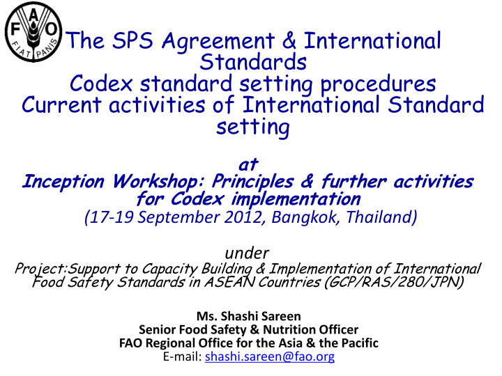 the sps agreement international