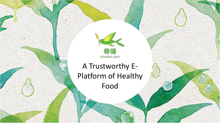platform of healthy