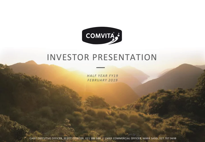 investor presentation