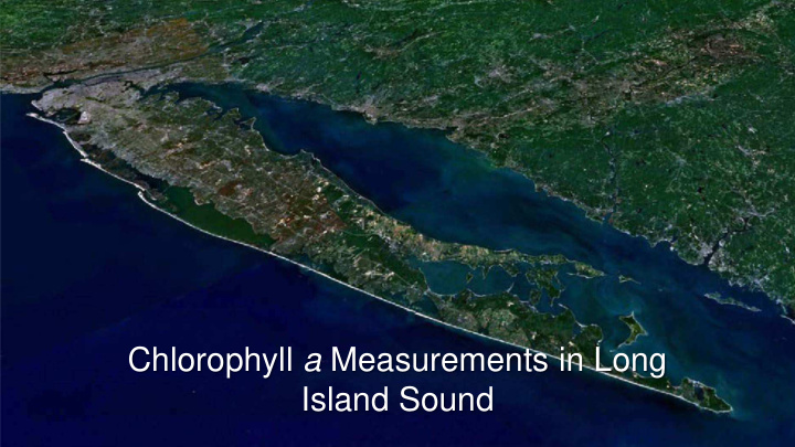 chlorophyll a measurements in long island sound stac
