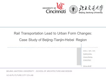 Rail Transportation Lead to Urban Form Changes:  Case Study of Beijing-Tianjin-Hebei Region