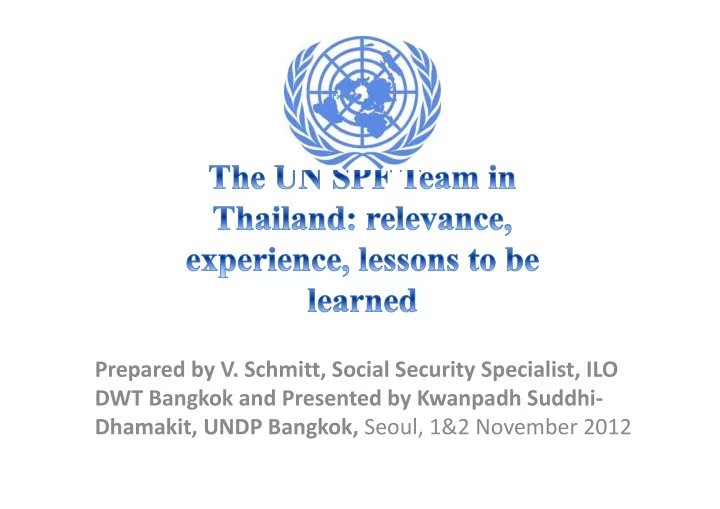 prepared by v schmitt social security specialist ilo dwt