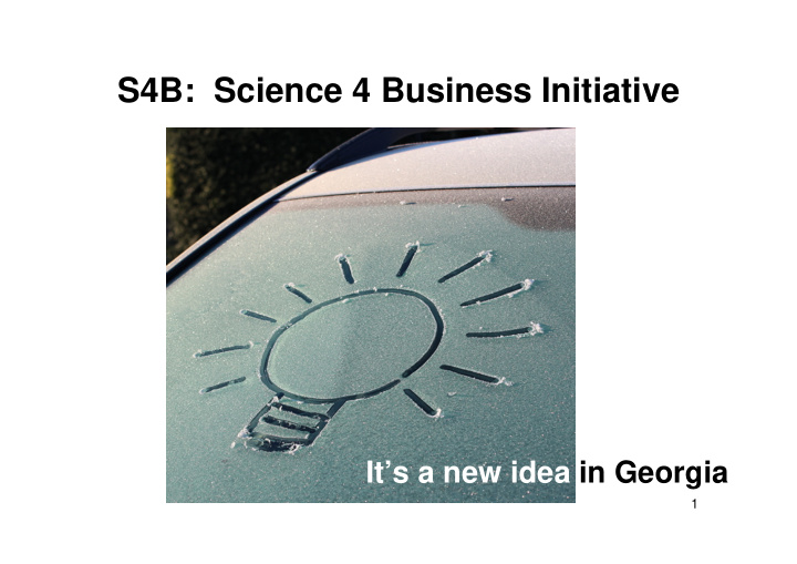 s4b science 4 business initiative