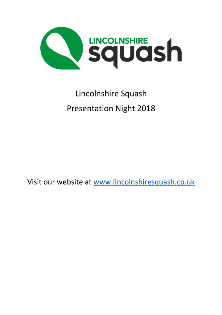 lincolnshire squash presentation night 2018
