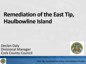 Remediation of the East Tip,  Haulbowline Island  Declan Daly  Divisional Manager  Cork County