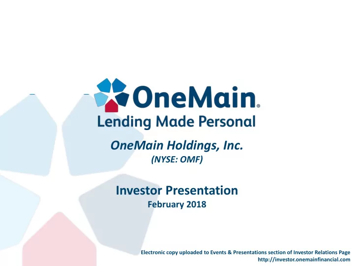 onemain holdings inc
