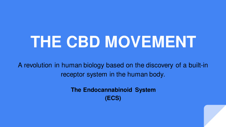 the cbd movement