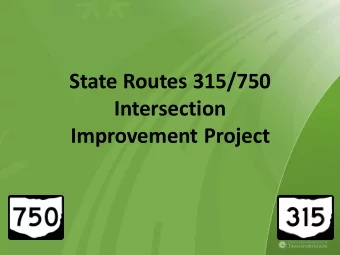 Intersection  Improvement Project  Introductions  Project Team  Public Meeting  WHY ARE WE HERE