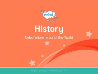 History  Celebrations around the World History | Year 3 | Celebrations around the World |