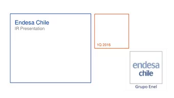 Endesa Chile  IR Presentation  1Q 2016  Organization structure  Endesa Chile (before Spin-off)