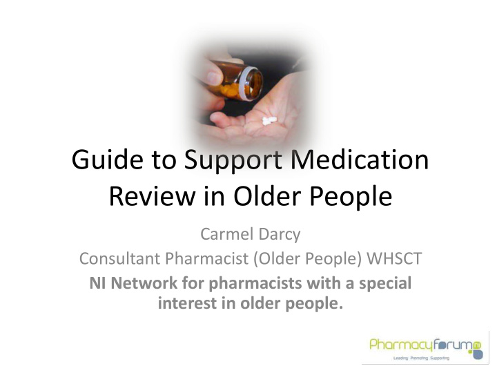 guide to support medication review in older people