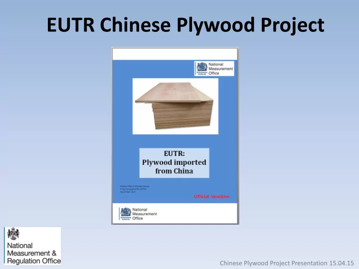 eutr chinese plywood project