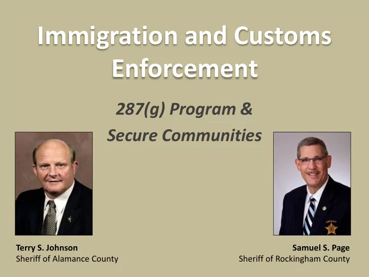 immigration and customs enforcement