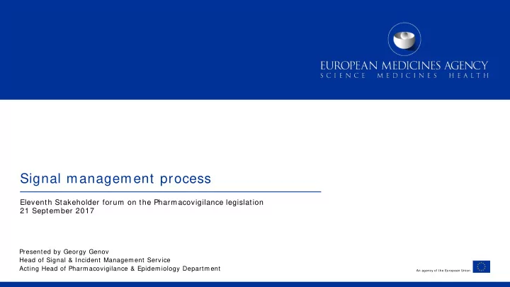 signal management process