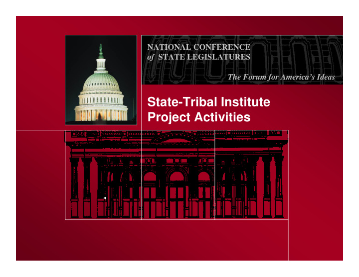 state tribal institute project activities
