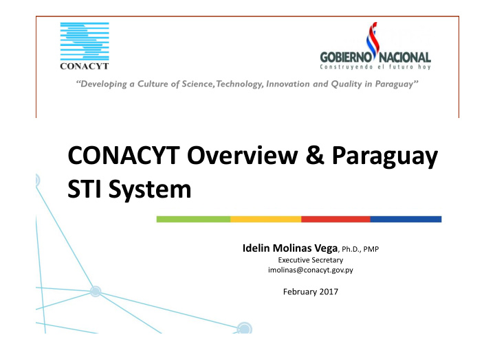 conacyt overview paraguay sti system