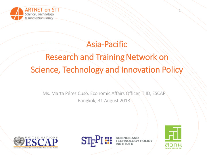 asia ia pacif ific research and training network on scie