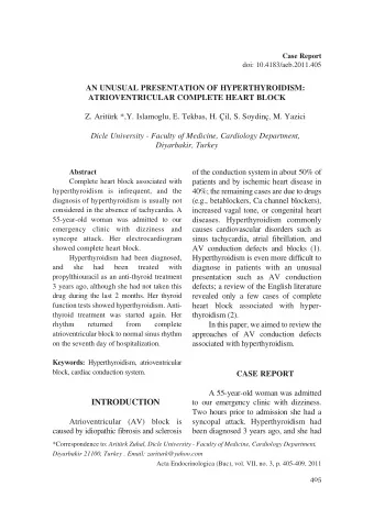 INTRODUCTION  to our emergency clinic with dizziness.  Two hours prior to admission she had a
