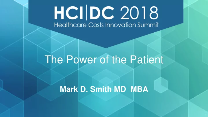 the power of the patient