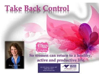 Margo Muniz, M.D.  OB/GYN  Bring quality back to your life.  Am I the Only One?  Pelvic floor