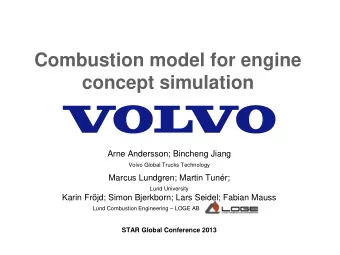 concept simulation  Arne Andersson; Bincheng Jiang  Volvo Global Trucks Technology  Marcus