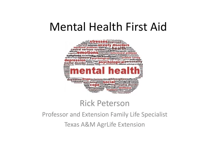 mental health first aid