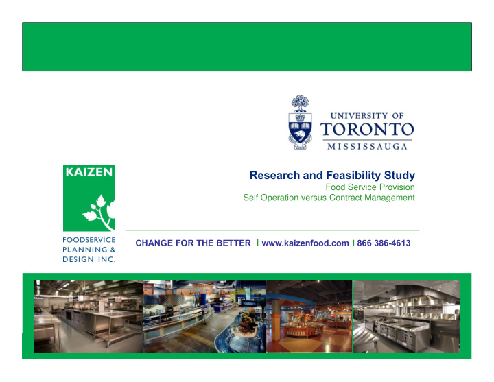 research and feasibility study