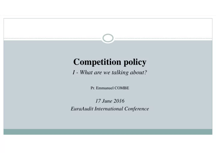 competition policy