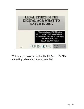 s  Page 1 of 66  In other words, you must have a 24-7 presence on the  internetposting updates