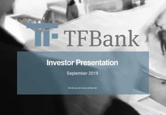 Investor Presentation  September 2019  Strictly private and confidential  Strictly private and