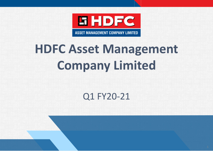 hdfc asset management company limited