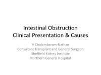 intestinal obstruction clinical presentation amp causes