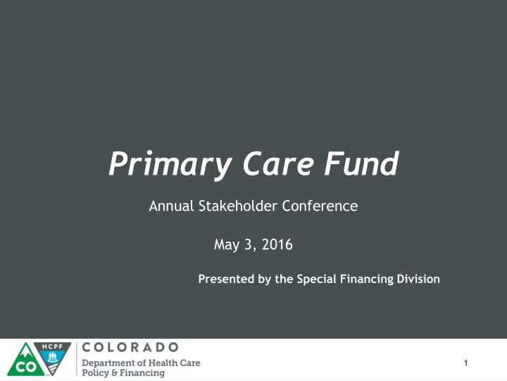 primary care fund