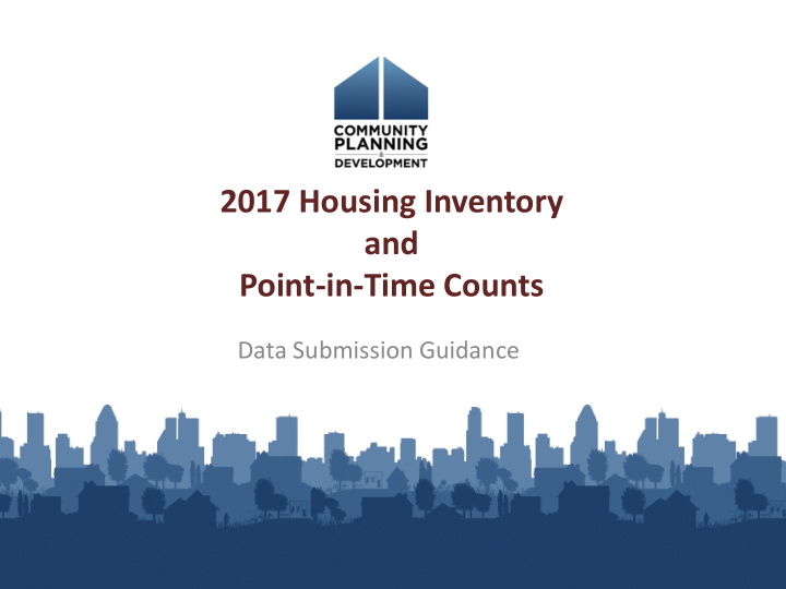 2017 housing inventory and point in time counts