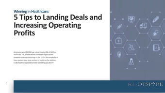 5 Tips to Landing Deals and  Increasing Operating  Profits  1  Getting Started  Will Melson  Bryant