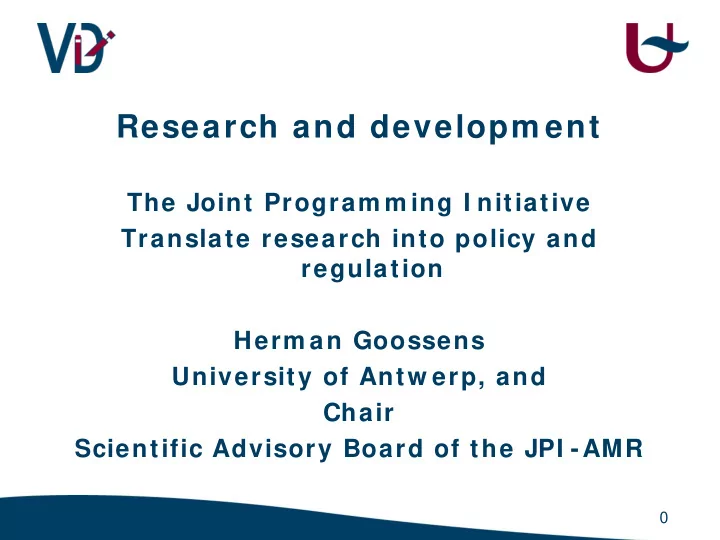 research and developm ent
