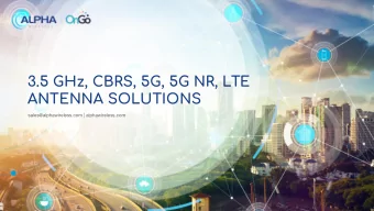 3.5 GHz, CBRS, 5G, 5G NR, LTE  ANTENNA SOLUTIONS  sales@alphawireless.com | alphawireless.com