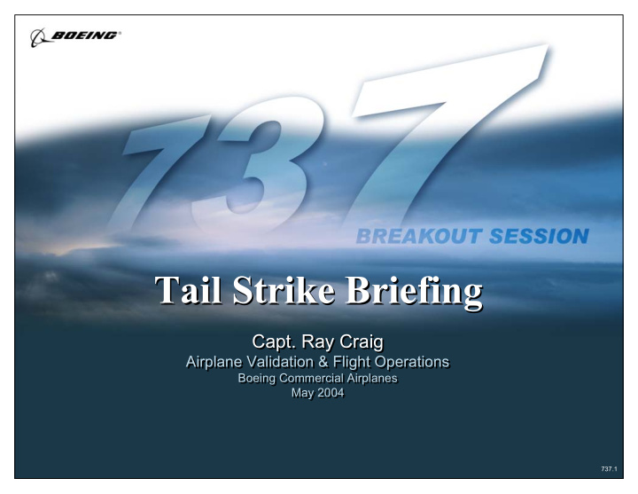 tail strike briefing tail strike briefing