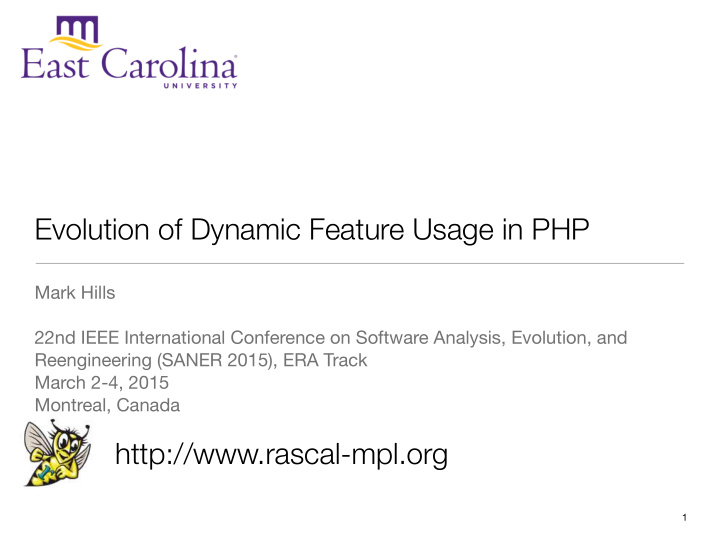 evolution of dynamic feature usage in php