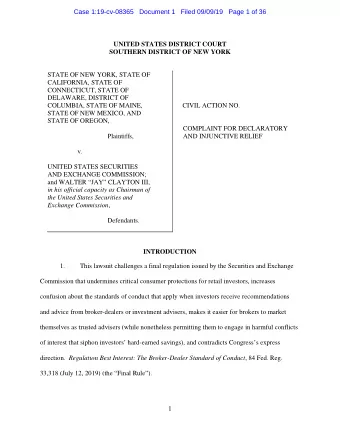 Case 1:19-cv-08365   Document 1   Filed 09/09/19   Page 1 of 36  UNITED STATES DISTRICT COURT