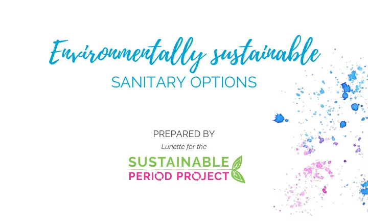 environmentally sustainable