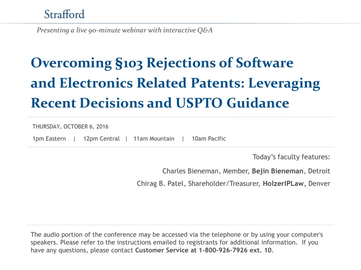 recent decisions and uspto guidance
