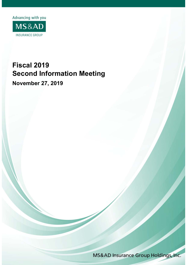 fiscal 2019 second information meeting
