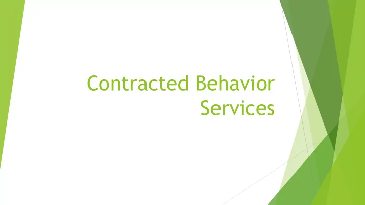 services objectives for participants