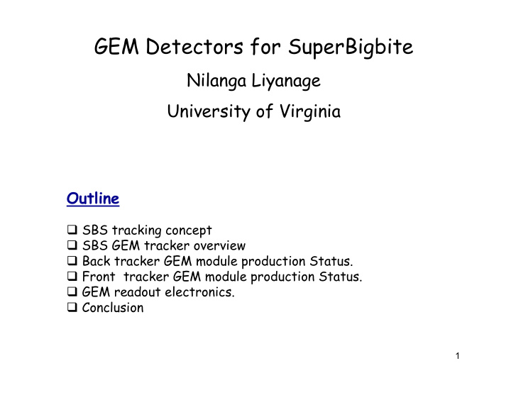 gem detectors for superbigbite