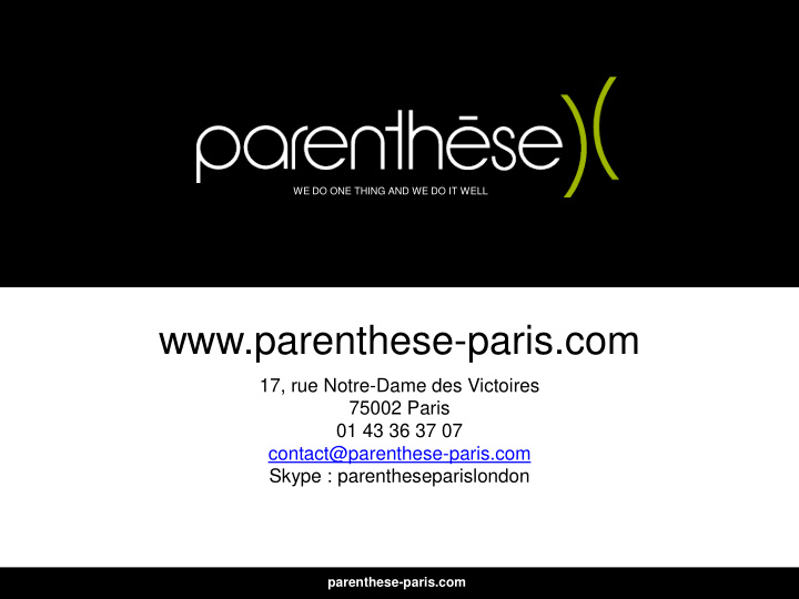 parenthese paris com