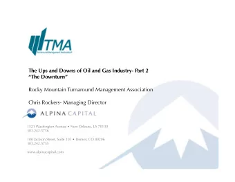 Chris Rockers- Managing Director  1521 Washington Avenue  New Orleans, LA 70130  303.242.5756