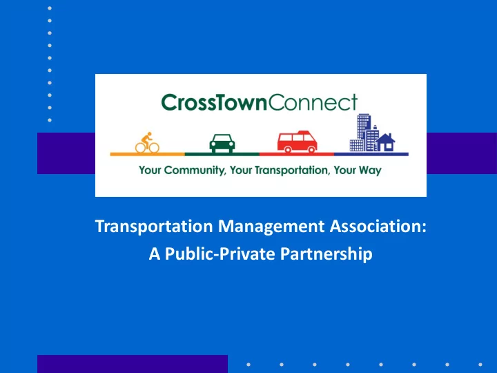 a public private partnership the tma solution