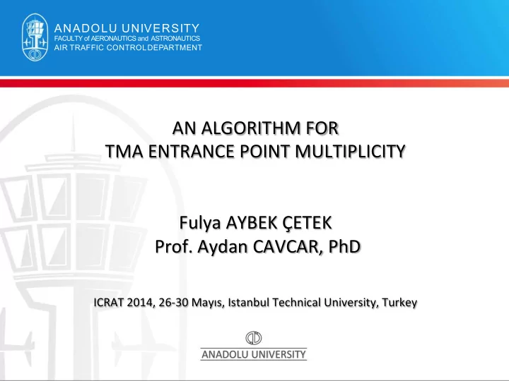 an algorithm for tma entrance point multiplicity