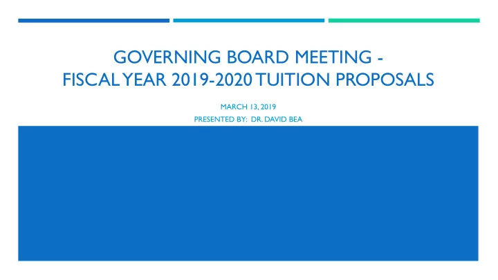 governing board meeting fiscal year 2019 2020 tuition